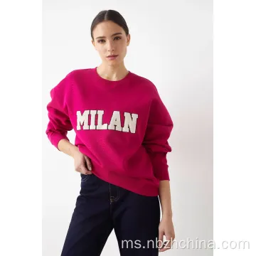 Wanita tuala pullover swroidery sweatshirts